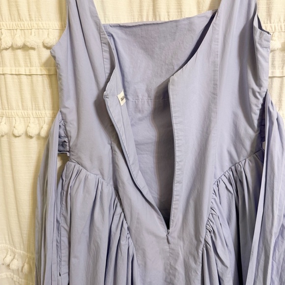 ASTR THE LABEL Vinya Poplin Drop Waist Dress Periwinkle Blue Size Small - Picture 8 of 13